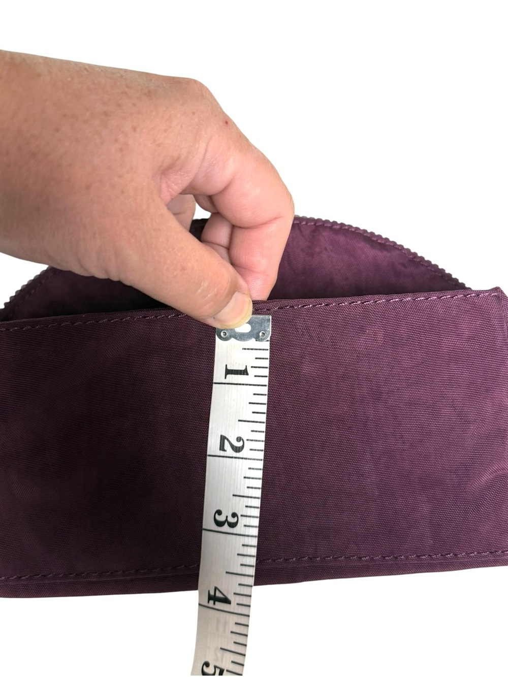 Kipling Plum Purple Half-Moon Cosmetic Pouch - Picture 6 of 7